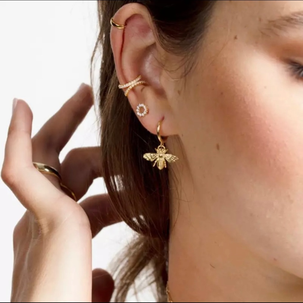 925 Sterling Silver Honey Bee Earrings